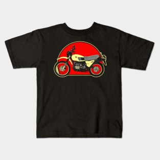 1980 BMW R 80 G-S Retro Red Circle Motorcycle Kids T-Shirt